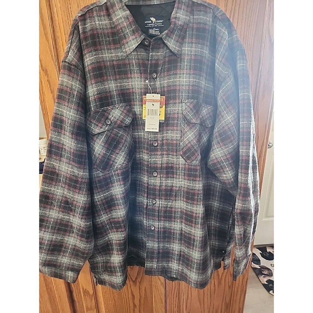 Moose Creek Mens quilted flannel jacket Hunting Outdoor Wear Work Winter